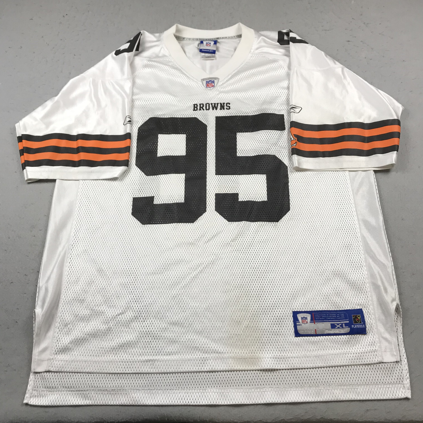 Cleveland Browns Jersey Mens XL White Reebok On Field