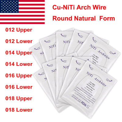 10 pcs Dental Ortho Cu NiTi Arch Wire Copper Nickel Titanium Round Natural Form