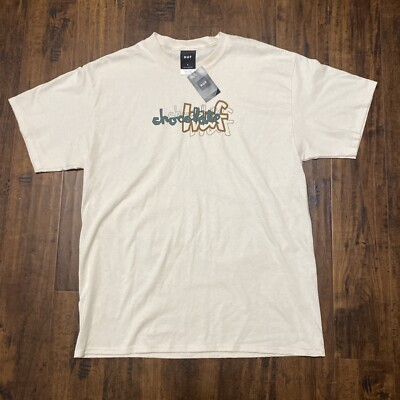 NWT Huf X Chocolate Skateboards Shirt Carson Natural Men s Size Large