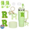 Liangang 8PCS Cup Accessories Set For Stanley 30oz 40oz,Including Boot,Spill Proof Stopper,2PCS Stanley Straw Cover and 2PCS Sticker Letter (Letter R)