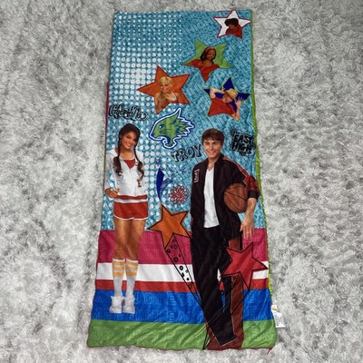 VTG 2000's Disney High School Musical Kids Teens Sleeping Bag Zac Efron 30x67'' 