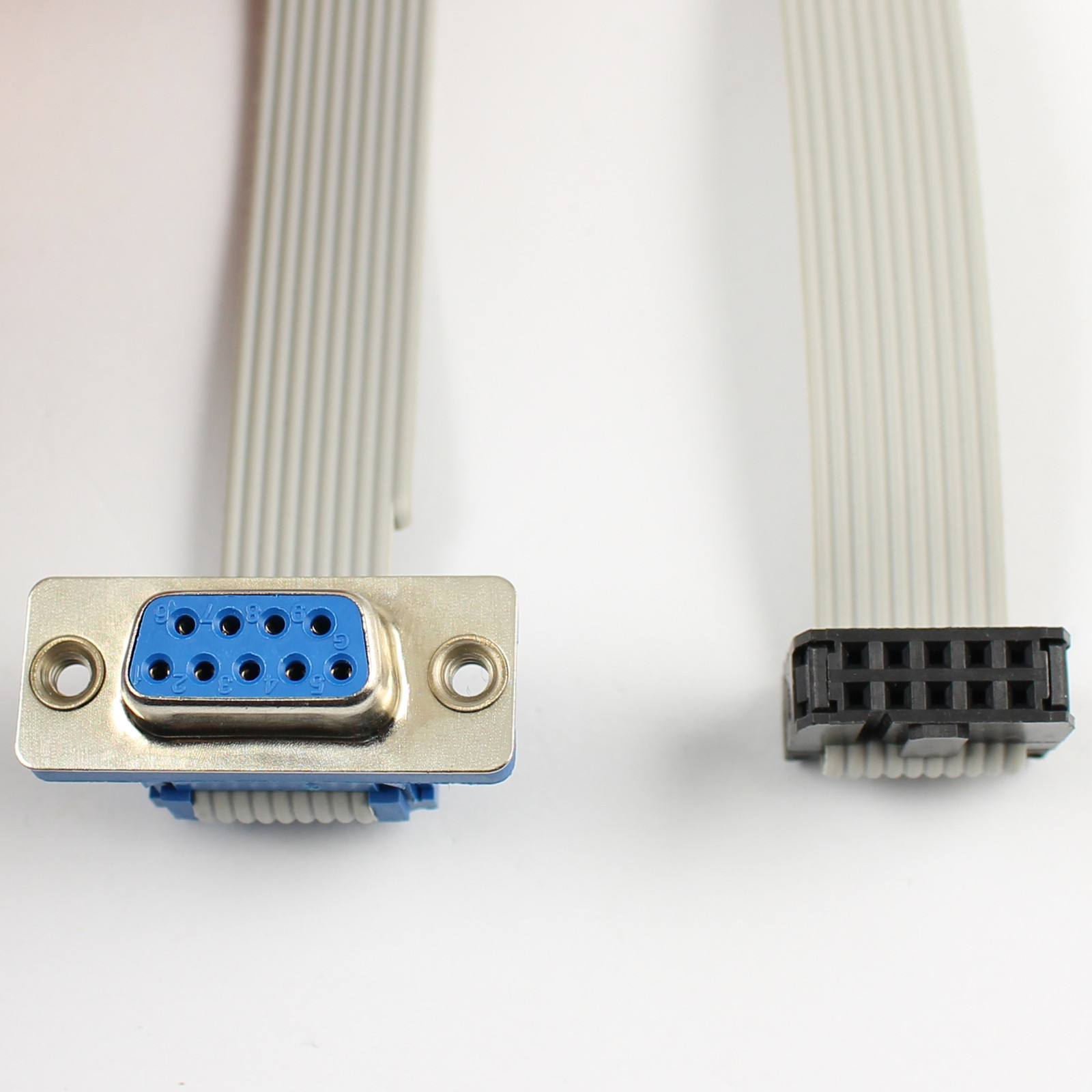 1Pcs DSUB DB9 9 Pin Female Connector To IDC Female 10 Pin Flat Cable L