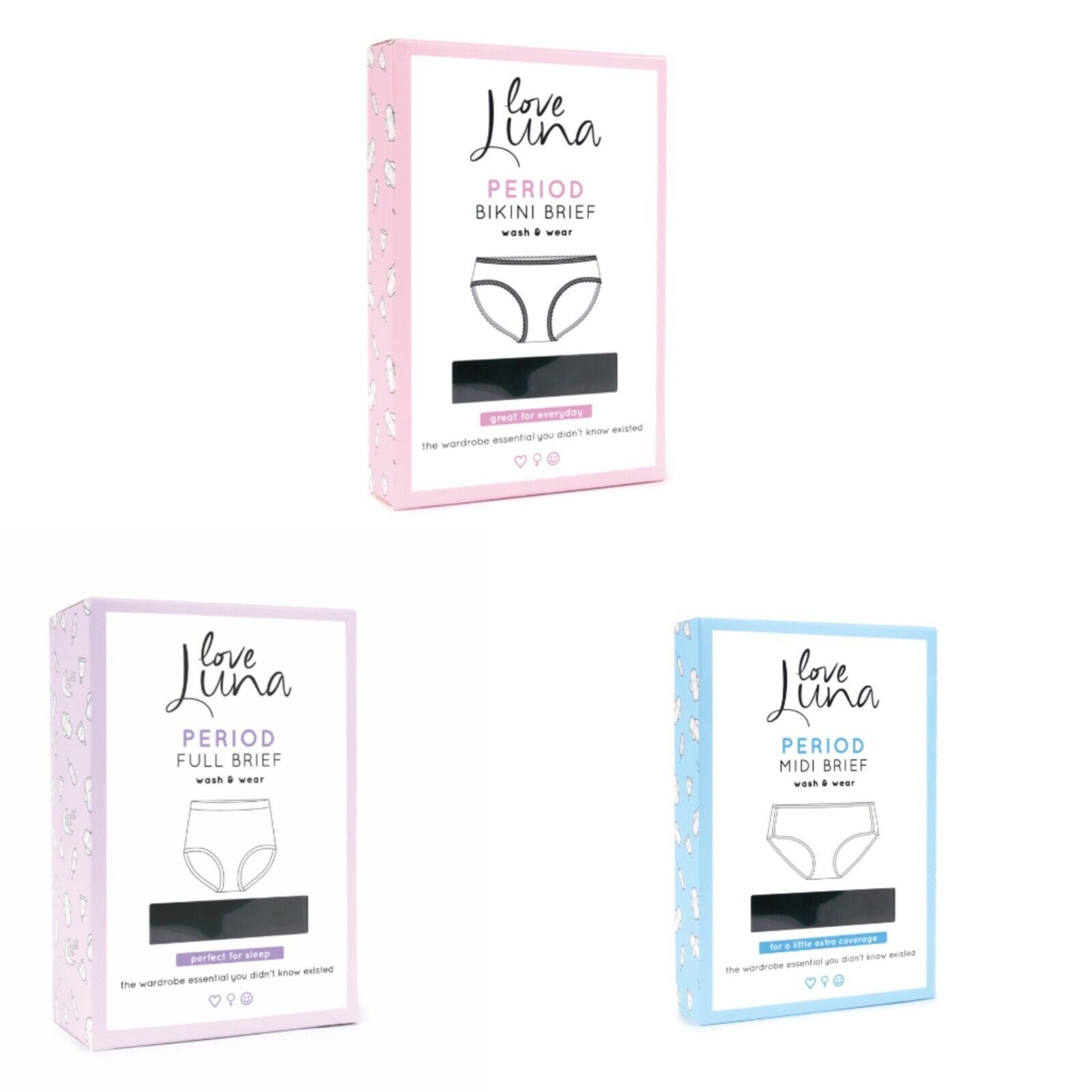 Love Luna Period Midi Brief Love Luna Period Midi Brief