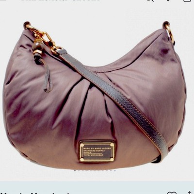 Marc by Marc Jacobs Dark Gray Nylon and Leather Shoulder Bag