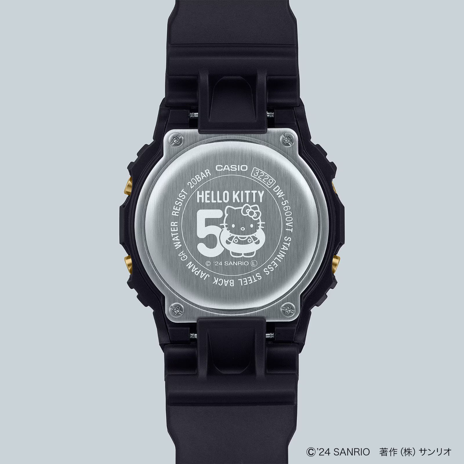 Pre-owned Casio G-shock Hello Kitty 50th Anniversary Collaboration Dw-5600kt24-1jr Limited Black