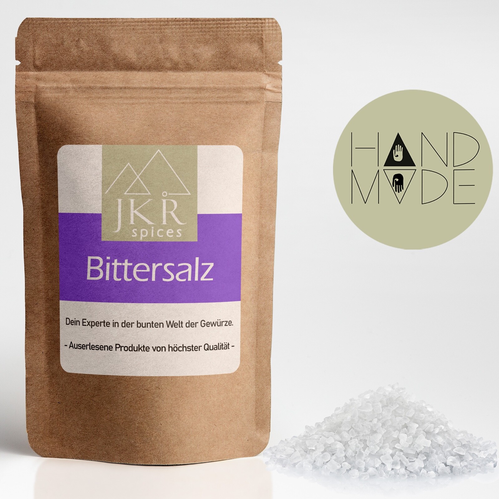 Saliamo Bittersalz (Epsom Salz) – 250 G, Lebensmittelqualität, Magnesiumsulfat, Vielfältig Anwendbar