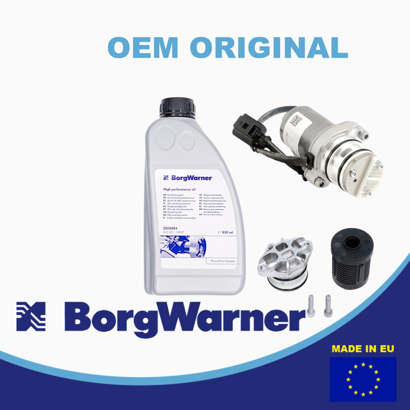 AWD Pump 0AY598549A, 111358 Filter, and Oil for 4th Gen Kit VAG VW  Skoda Seat