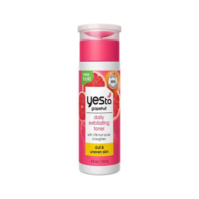 Yes To Grapefruit Daily Exfoliating Toner, Brightening Formula To Retexturize...