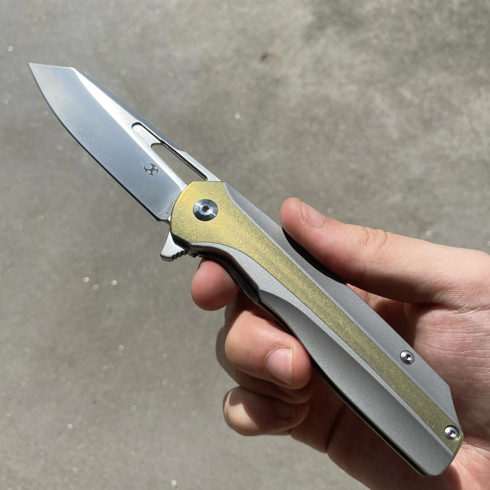 K1006A2 Kansept Shard Bronze Titanium/Copper Handle CPM