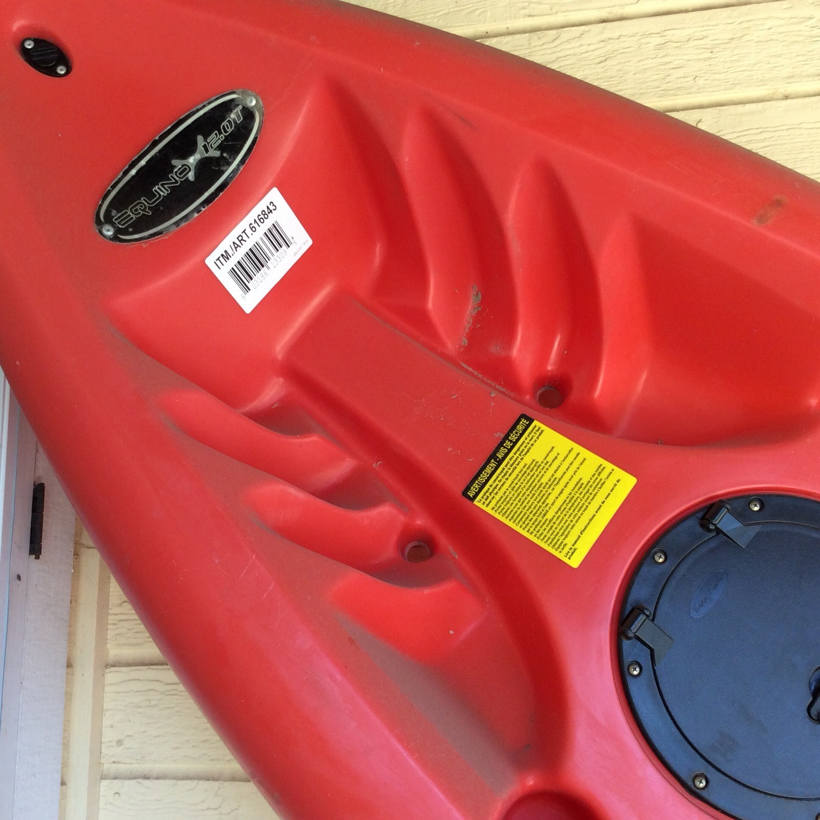 Equinox Tandem Kayak Sit On Top Sea Kayak Red Feet 12  Paddles Cushion Seats