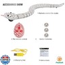 FauKait Remote Control Snake Toy RCandRobot Electric Snake Toy Fast Moving of Fake Rattlesnake Christmas Halloween Toys Party Favor Gifts Joke Prank for Kids Boys(White)