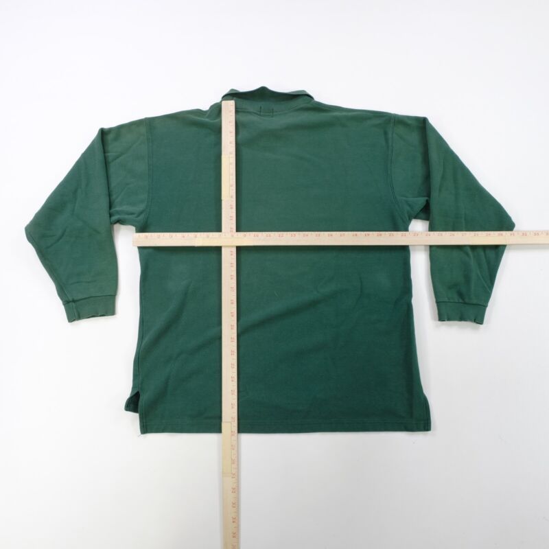 Rare Vintage GAP Plain Blank Long Sleeve Collared Polo Shirt