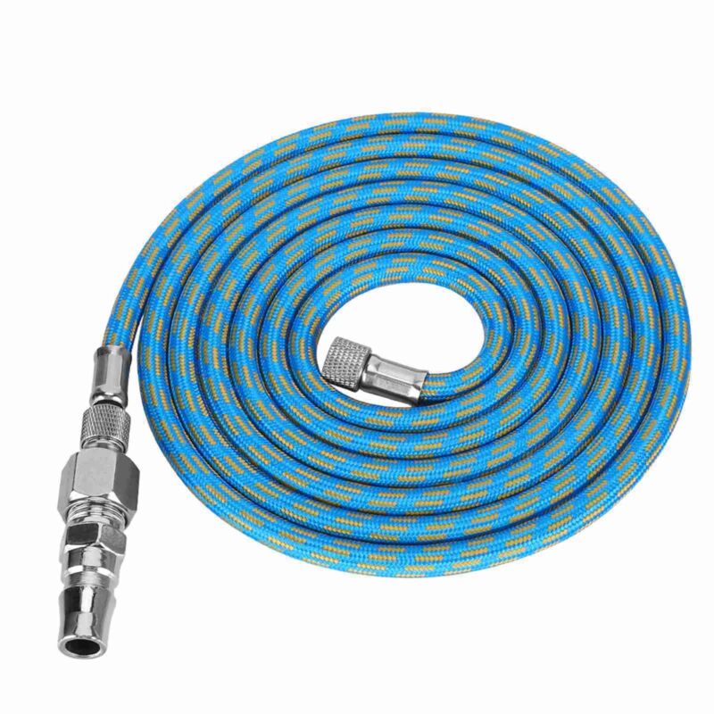 Braided Airbrush Air Hose with 1/8in‑1/4in Adapter Fitting Spares for Airbrushes
