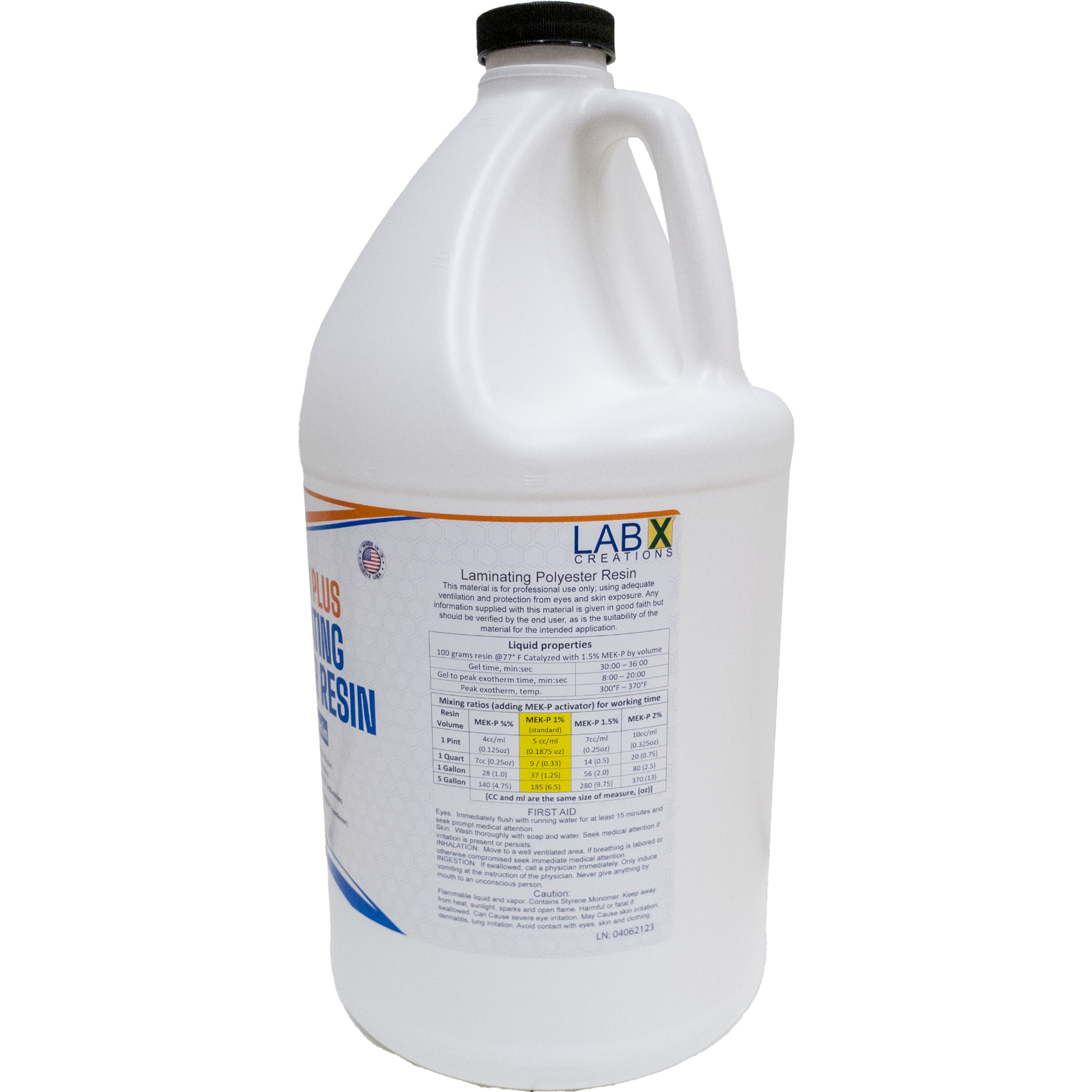 FIBERLAM PLUS FIBERGLASS RESIN 4 Gallon +MEKP (for Laminating on Boat, RV, Cars)