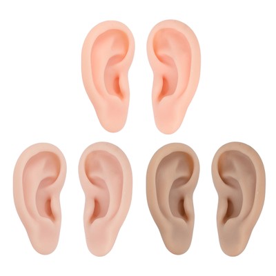 1 Pair Silicone Ear Model Soft Flexible Simulation Ear Model For Earrings Di BX5
