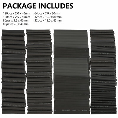 508pcs Heat Shrink Tubing Wire Wrap Assortment Set Waterproof Electrical Cable
