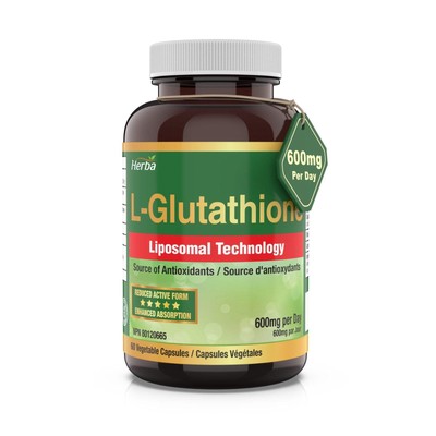 Liposomal Glutathione Supplement - 600mg Per Day | 60 Vegetable Capsules