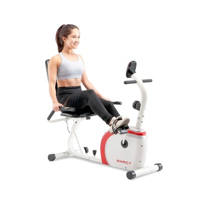 Marcy Recumbent Exercise Bike with Magnetic Resistance and Pulse Sensor NS-90...