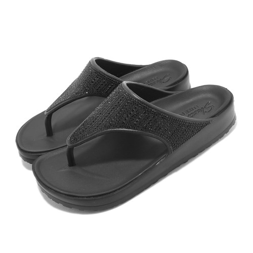 

Черные женские шлепанцы Skechers Cali Breeze 2.0-Glimmer Love 111016-BBK, Черный, Cali Breeze 2.0-glimmer Love