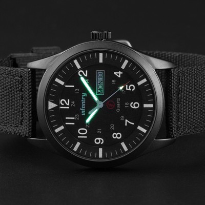 INFANTRY Men's Quartz Wrist Watch Date Luminous Sport Military Army...