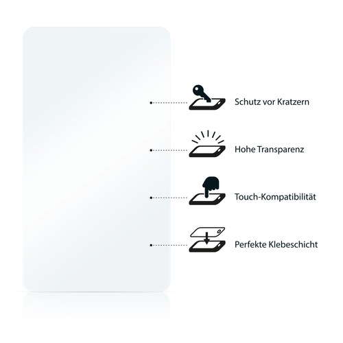 6x Displayschutzfolie für Weltbild Tablet PC 4 (Ende 2012) Klar Schutzfolie