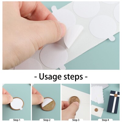 360 PCS Double Sided Adhesive Wax Seal Stickers Removable Sticky Tack Putty f...