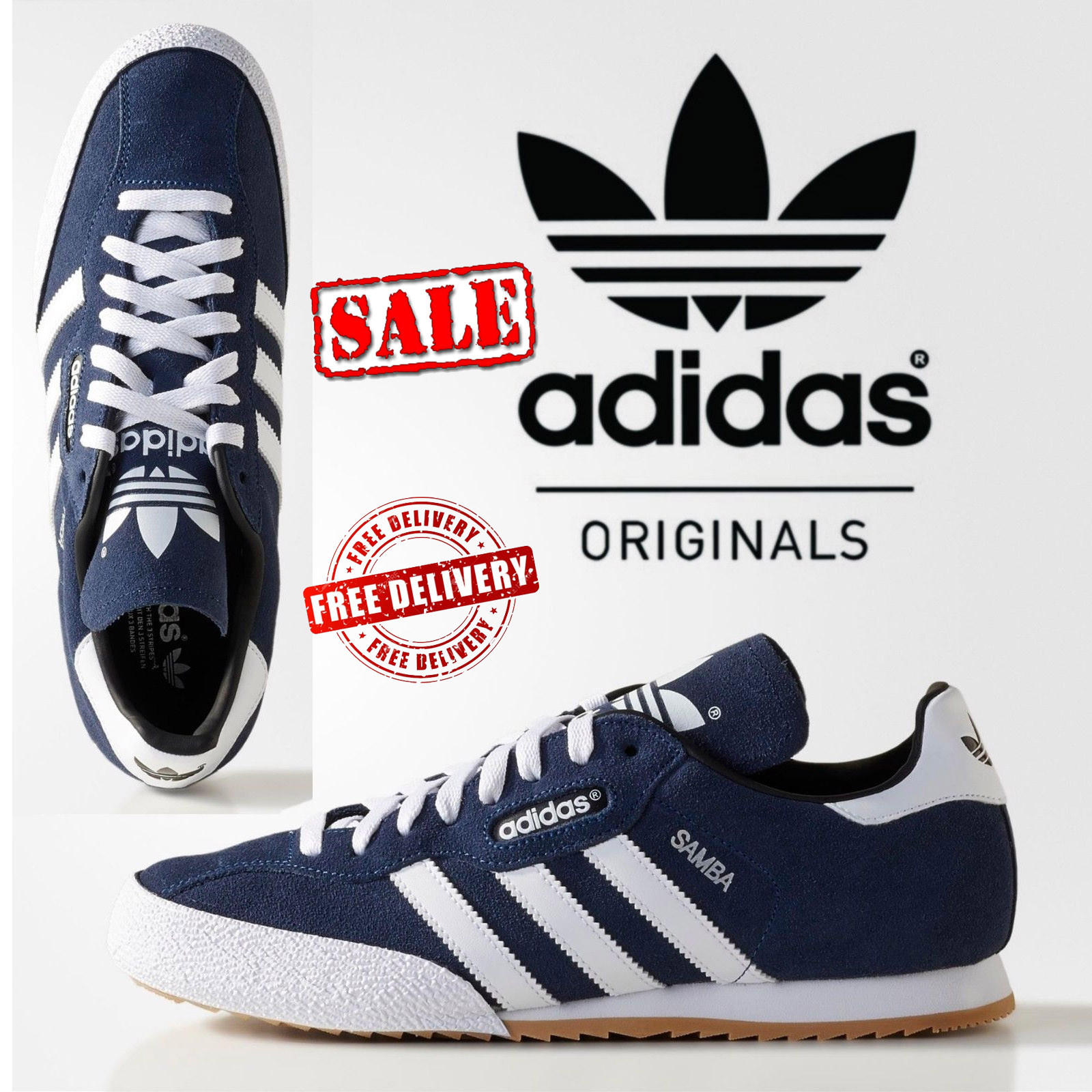✅FREE UK DELIVERY✅ADIDAS SAMBA SUPER SUEDE RETRO TRAINERS CASUAL NAVY rrp£75 | eBay