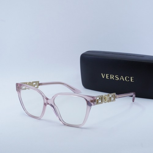 ゆりページ NEW VERSACE VE3358B 5472 Transparent Pink 54mm Eyeglasses | eBay