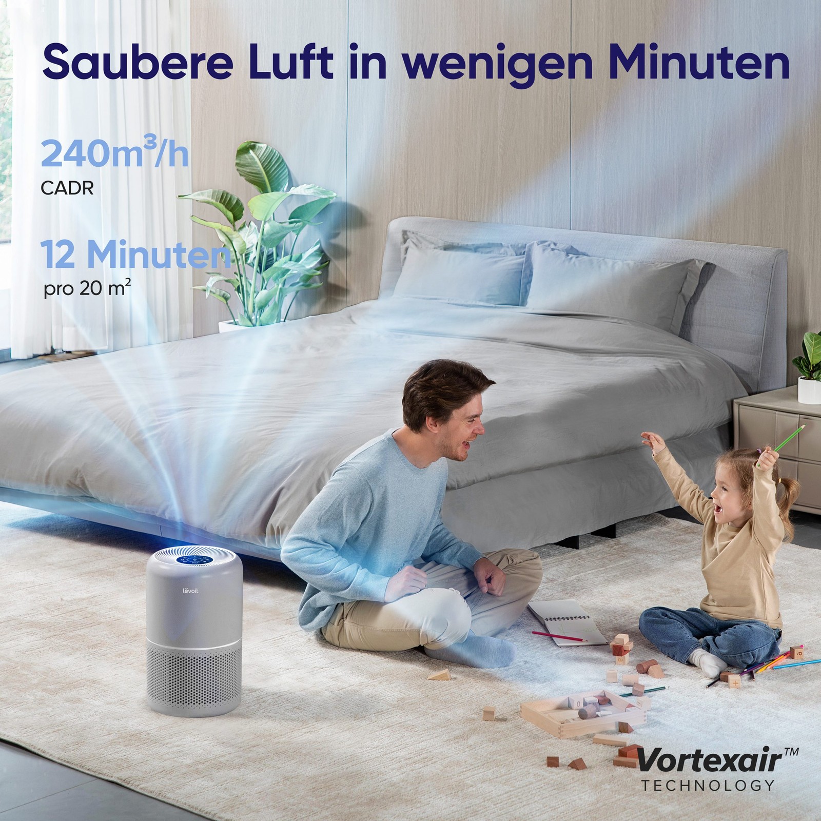 LEVOIT Luftreiniger Core 300S Pro Smart Air Purifier 39 W PM 2.5 Sensor B-WARE - Bild 3 von 3
