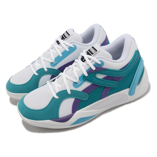 

Puma TRC Blaze Court White Deep Aqua Мужская баскетбольная спортивная обувь унисекс 376582-17, Белый, Trc Blaze Court