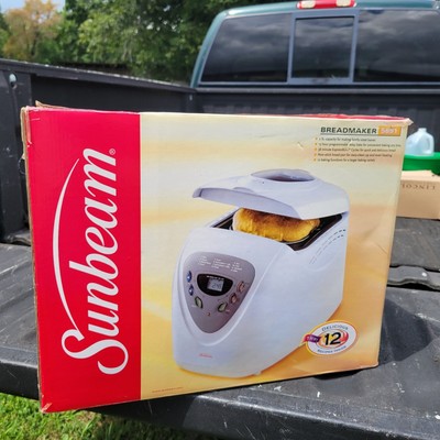 Sunbeam 5891 Bread Maker Wht-12 Bake Functions New In Box 12lb Capacity Non-stic