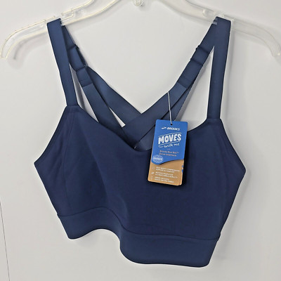 Brooks Drive Interlace Run Bra Running Sports Bra Womens Size 38DD/E Navy - NEW