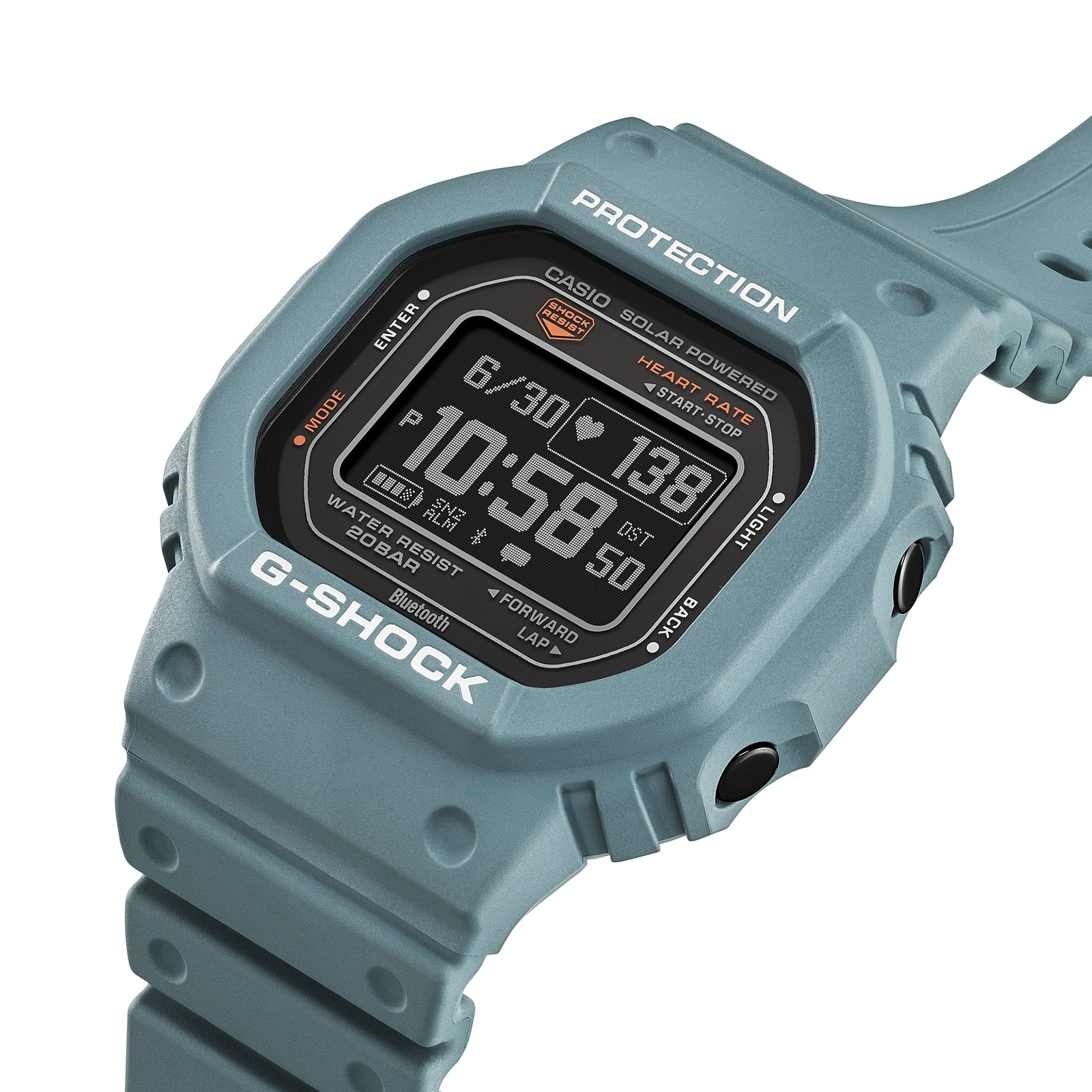 Pre-owned Casio G-shock Dw-h5600-2jr G-squad Bluetooth Gps Solar Usb Charging Watch