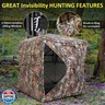 Portable Hunting Blind 270° See Through with Carrying Bag, 2-3 Person Pop Up Ground Blinds with Silent Zipper Door and Sliding Windows, Resilience Hunting Tent for Deer and Turkey Hunting