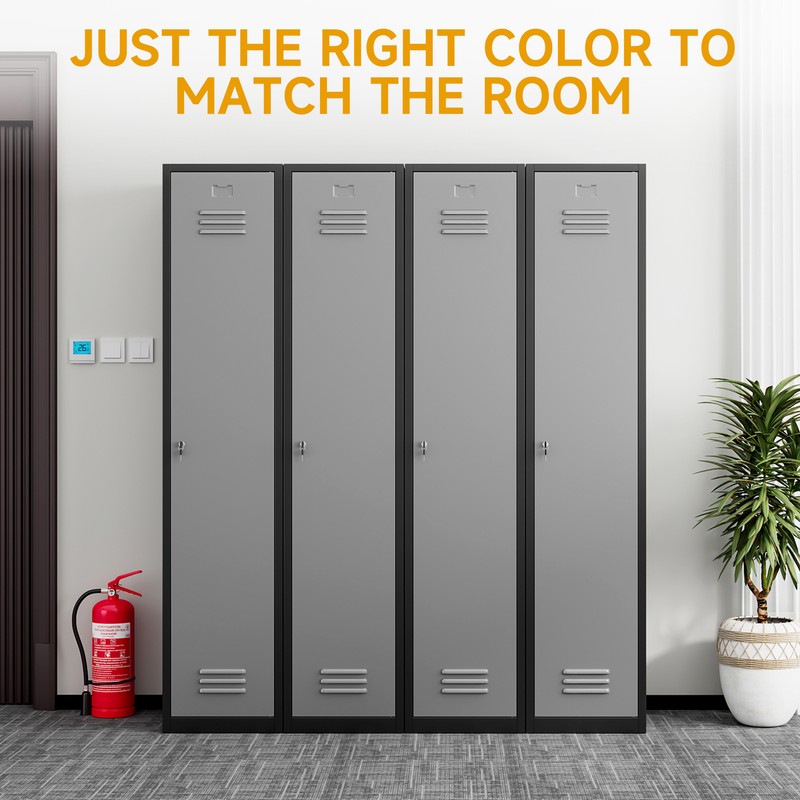 Metal Locker Steel Storage Cabinet with Doors for Gym Employees