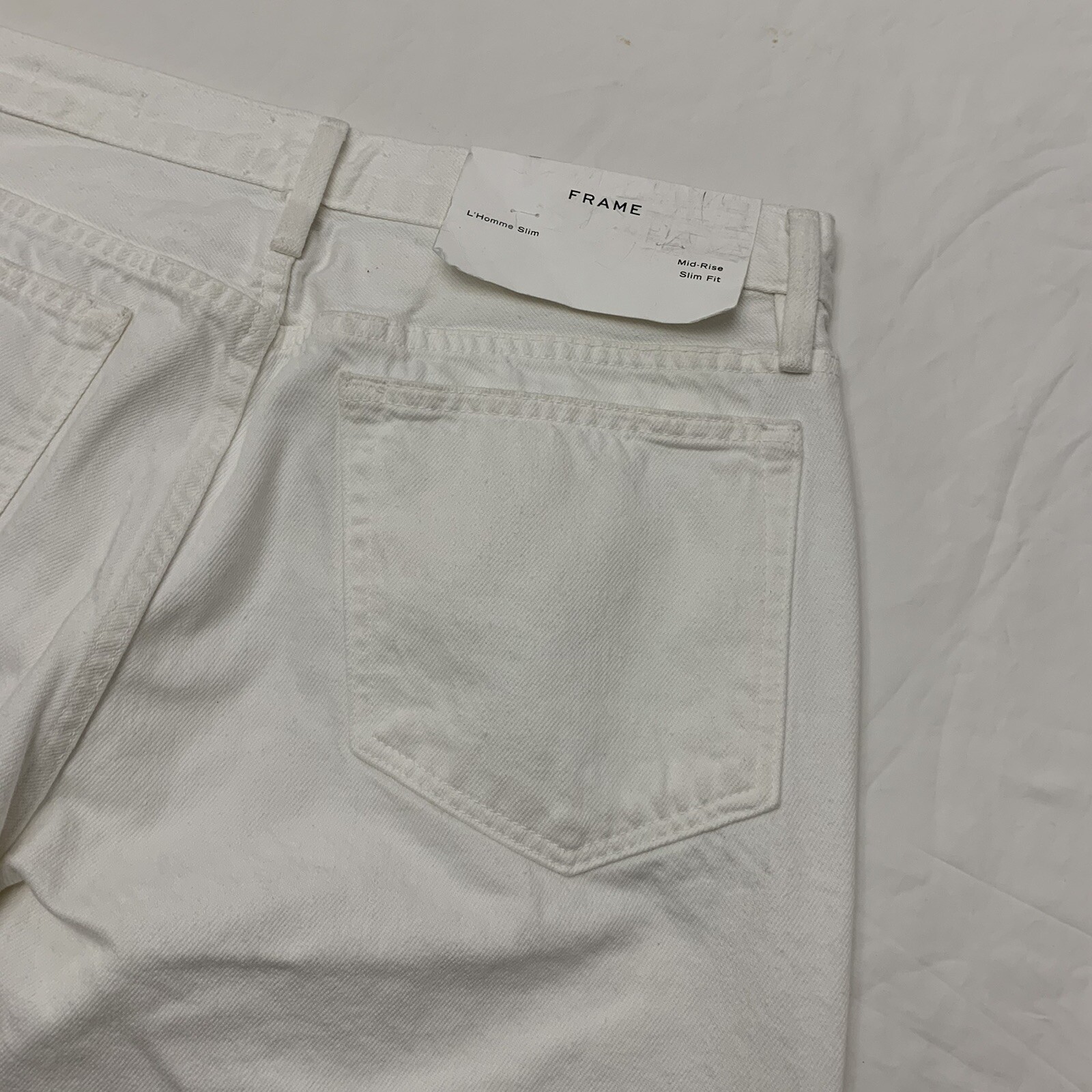 L'Homme Slim Fit Jeans in Blanc Size 