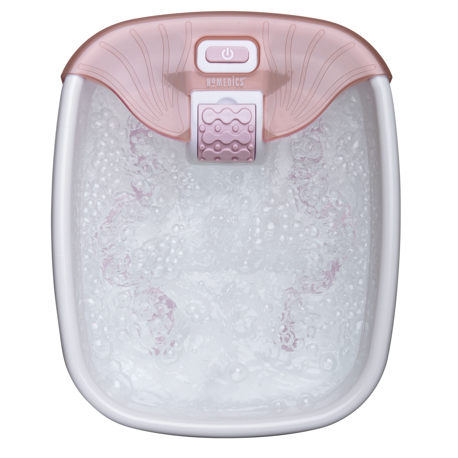Bubble Bliss Deluxe Massaging Foot Spa with Heat, Pink, FB-5