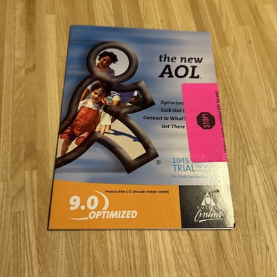 Vintage AOL 9.0 Optimized Disc CD Disk America Online Collectible Sealed