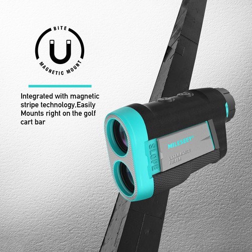 Mileseey 660Yds Golf Range Finder Fast Flag Lock Vibration Magnetic  Rechargable