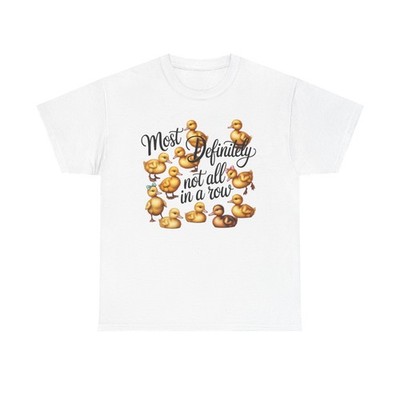 Funny Ducks in a Row Tee, Duck Lover Gift Shirt, Quirky Duck T-Shirt, Animal