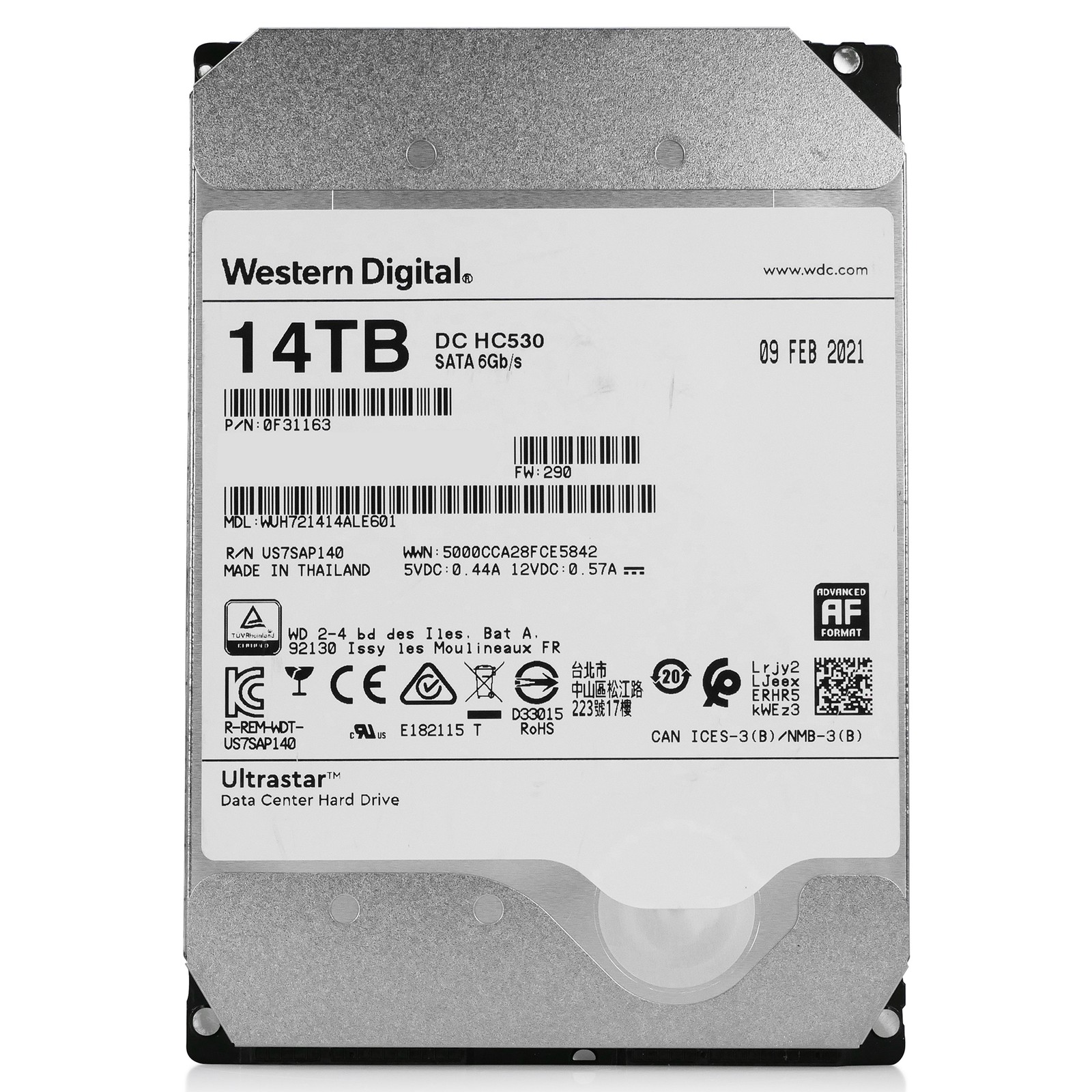 14TB NAS向け Western Digital HGST DC HC530 14TB Ultrastar DC HC530 | Western Digital