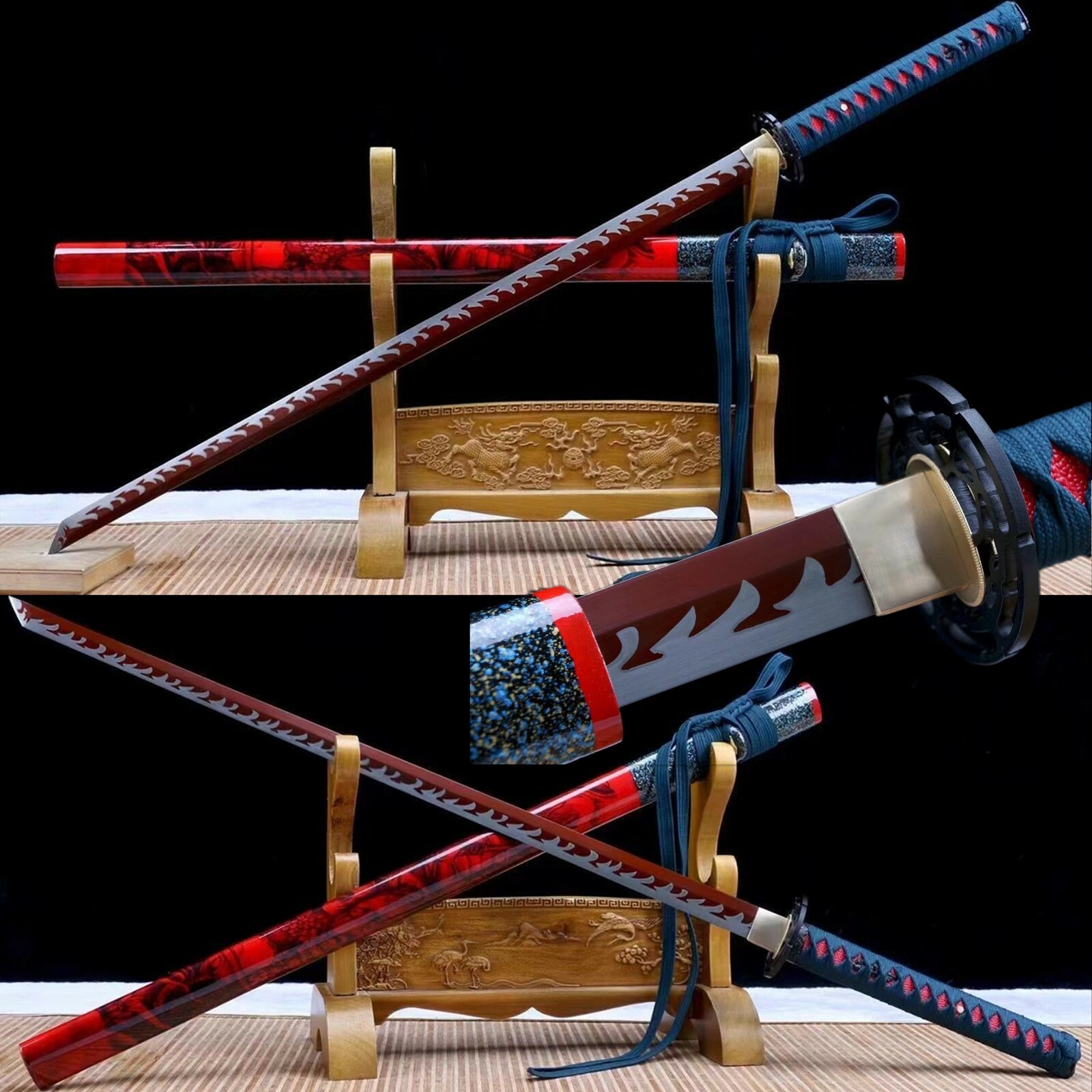 【値下げ|新品同様】レア！TITAN Super Katana AS 42 42 Inch Katana High Manganese Steel Hand Forging Japanese