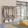LOKEME Wardrobe Closet,Portable Closet for Bedroom Steel Pipe Diameter 19mm Strong and Sturdy Black Portable Closets for Hanging Clothes with 3 Hanging rods, 6 Storage Shelves and Side Pockets