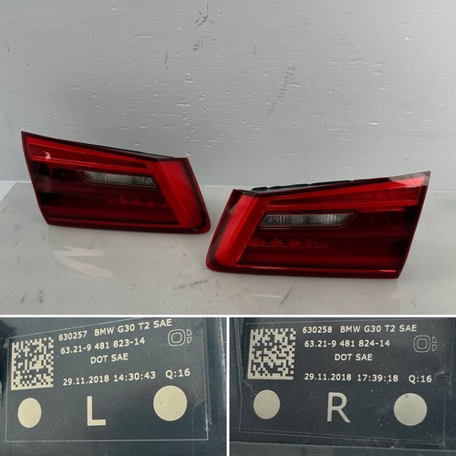 2017-2020 BMW 5 Series 530 540 M5 Rear Trunk Lid Inner Tail Light LH RH PAIR OEM