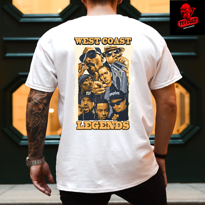 West Coast Legends | 2pac, Ice Cube, Dr Dre, Eminem Unisex Cotton T-Shirt S 3XL