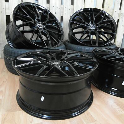 4x 18 Zoll Damina DM08 Alu Felgen 5x112 ET45 Black Mercedes Audi VW Skoda RS S