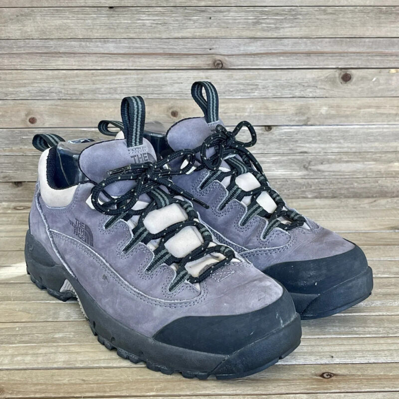 Womens The North Face Gray Suede X2 Low Waterproof Hiking Shoes Sneakers Size 8M