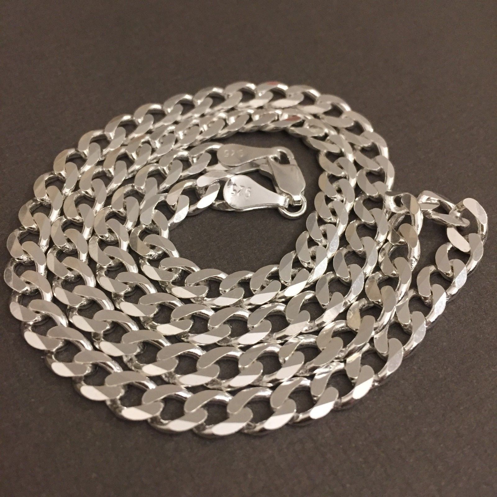 Pre-owned Handmade Mens Miami Cuban Chain Curb Link Jayz Tight 925 Sterling Silver 8mm 102gr 28inch