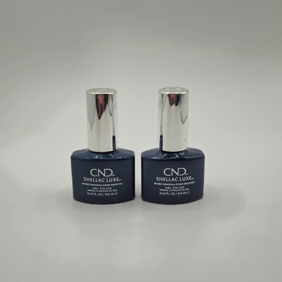 2 Pack -CND Shellac Luxe 60 Second Removal GEL POLISH - Color #131 MIDNIGHT SWIM