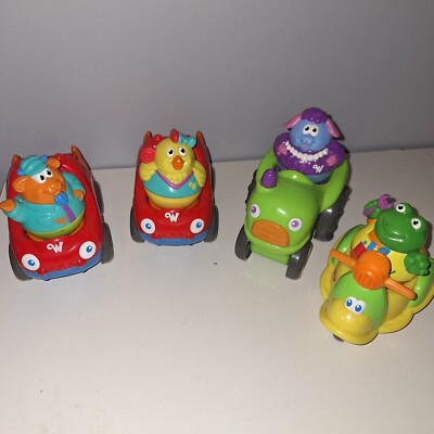 PlaySkool Weebles Wobbles Lot of 4 Figures & 4 Vehicles Farm Trucks Tractor 